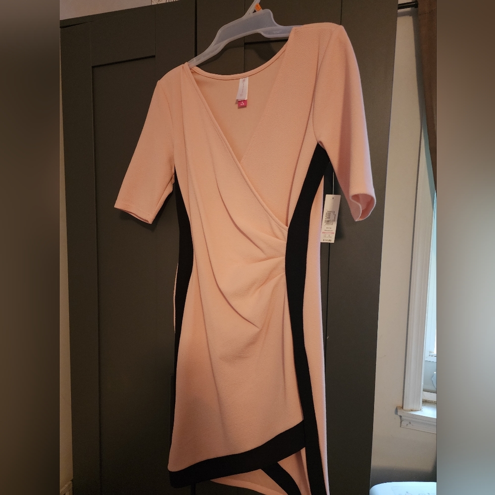 Womens dress pink and black